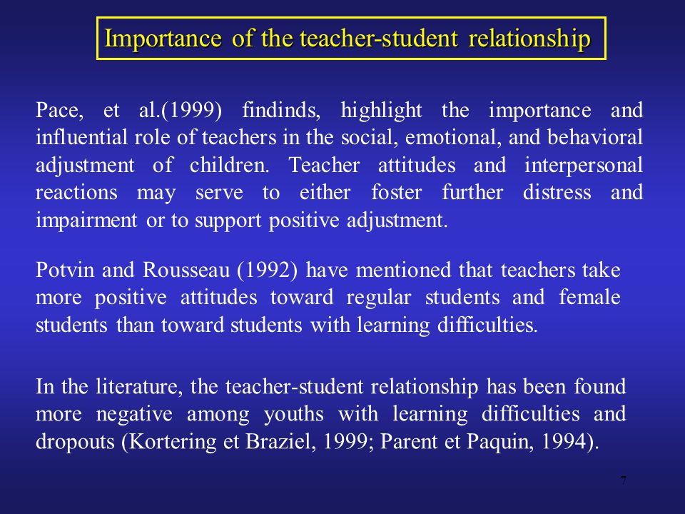 Importance of teacher interaction with learners